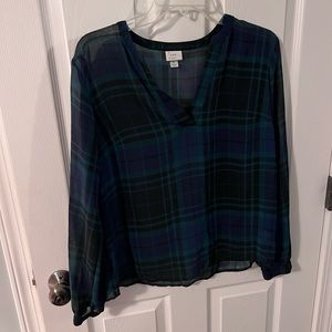 A New Day by Target top plaid size medium